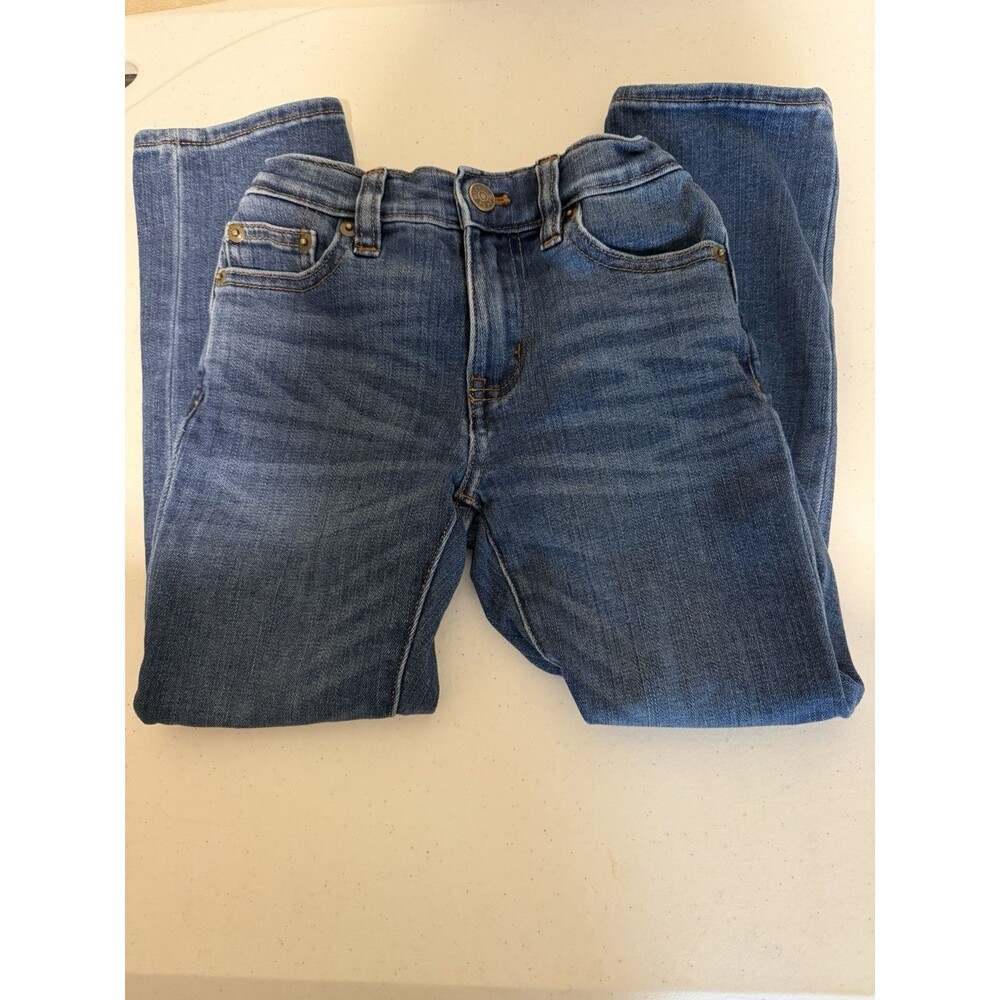 J Crew Crewcuts Boys Slim Straight Jeans Size 6 Medium Wash Adjustable Waist